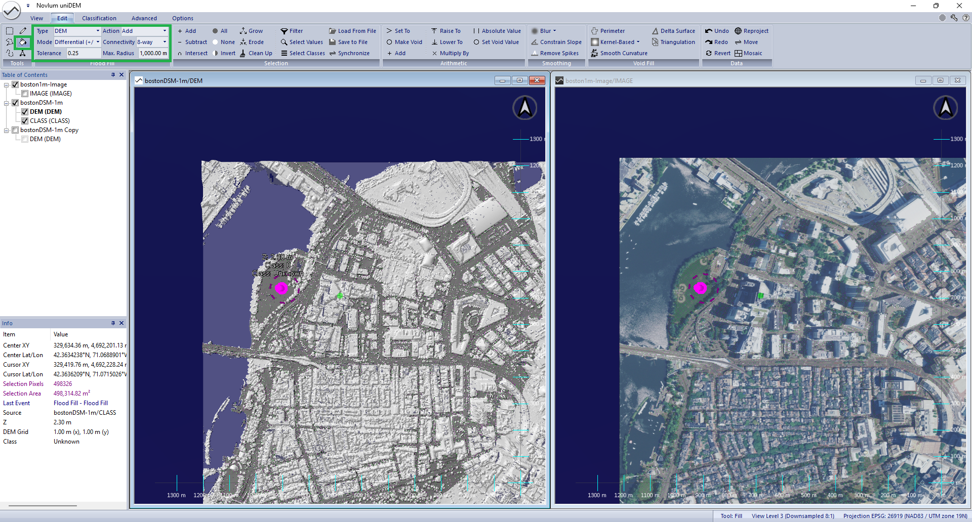 differential flood fill