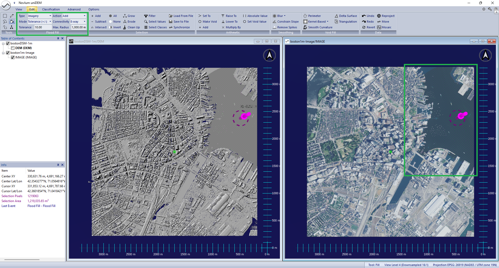 flood fill classify water